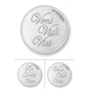 Dolce Vita & Veni vidi vici rodio plata tamaño grande