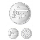 Pistola Rihanna rodio plata tamaño grande