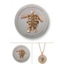 Swarovsky tortuga oro rosa tamaño mediano (3D)