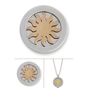 3D Sol rodio oro rosa  tamaño grande