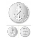 Ancla rodio plata tamaño grande