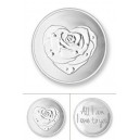 Rosa rodio plata tamaño pequeño