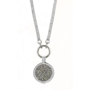 Swarovsky plain/cadena deluxe plata /colgante plata  L
