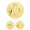 Buddha rodio oro amarillo tamaño grande