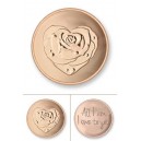 Rosa rodio oro rosa tamaño grande