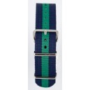 18 MM correa nylon tipo Nato azulmarino/verde