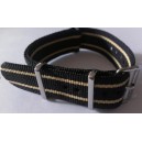 20 MM correa nylon tipo Nato negra/khaki