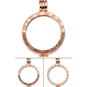 Colgante plata rodio o/r mediano de luxe