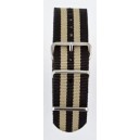 20 MM correa nylon tipo Nato negra/kaki