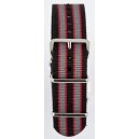 20 MM correa nylon tipo Nato negra/gris/roja