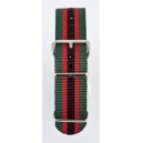 20 MM correa nylon tipo Nato verde/roja/negra