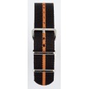 20 MM correa nylon tipo Nato negra/natanja
