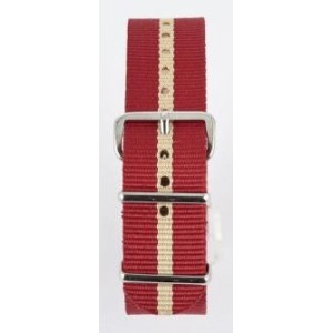 16 MM correa nylon tipo Nato granate/beige